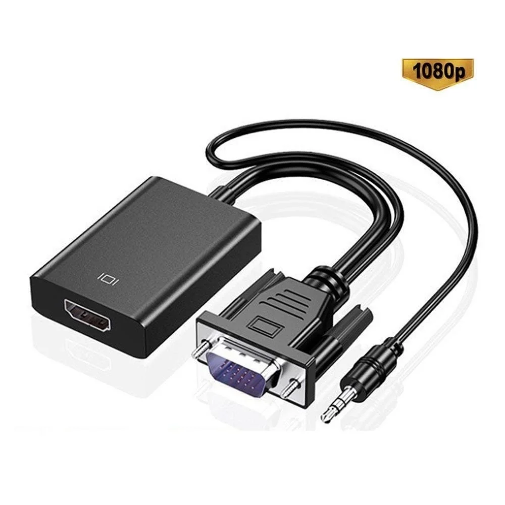 

Full HD 1080P VGA к HDMI-совместимый преобразователь адаптер с аудиовыходом VGA HD адаптер для ПК ноутбука к проектору HDTV