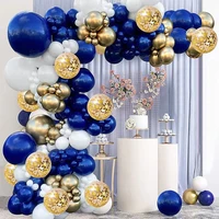 blue silver macaron balloon garland arch kit wedding birthday party decoration confetti latex balloons for girls baby shower