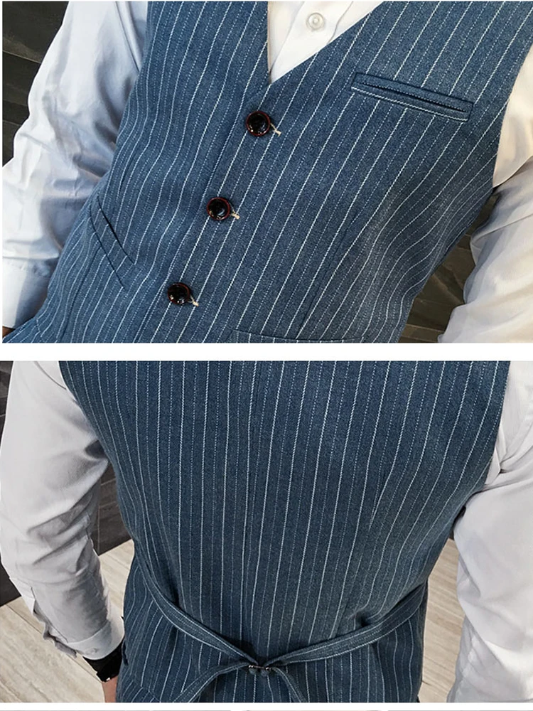 Новинка Мужская модная бутиковая хлопковая рубашка в полоску для свадебного