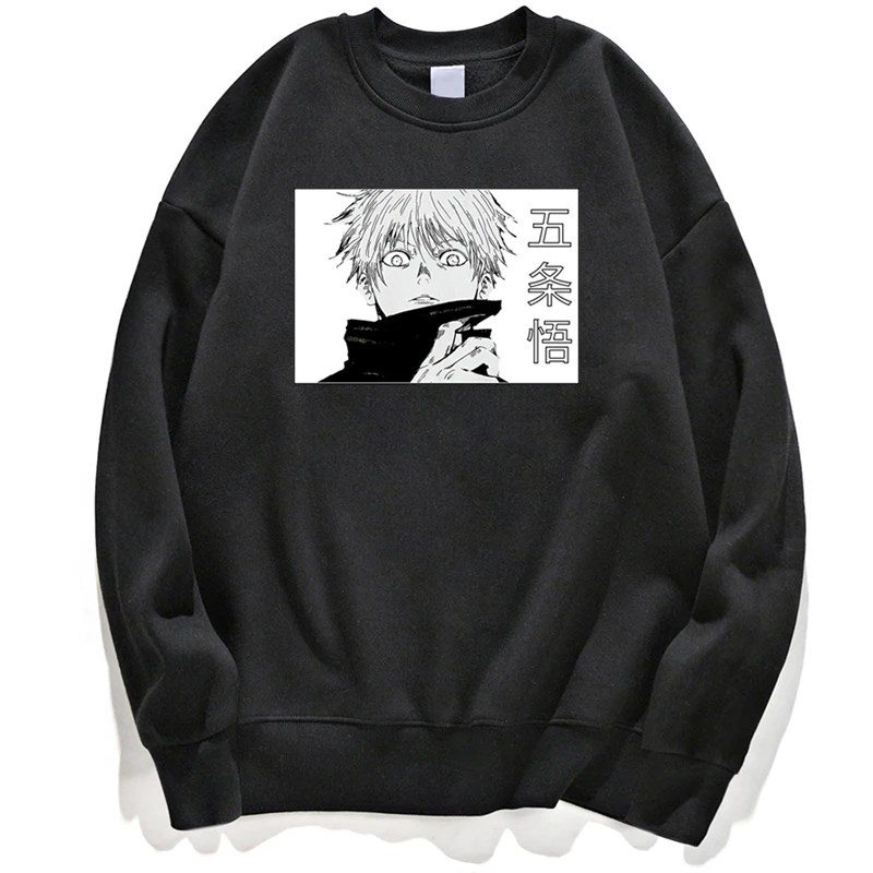 

Anime Hoodie Sweatshirt Men Jujutsu Kaisen Funny Gojo Satoru Japanese Pullover Jumper Korean Fashion Hoodies Crewneck Streetwear