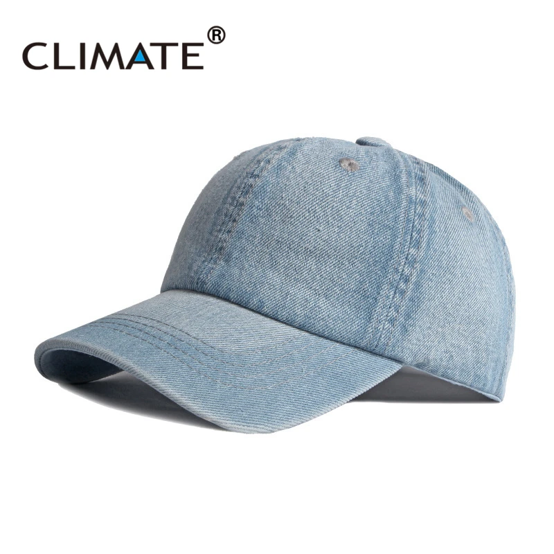 Бейсболка для мужчин CLIMATE из денима, пустая, со штрипками, стильная повседневная одежда.