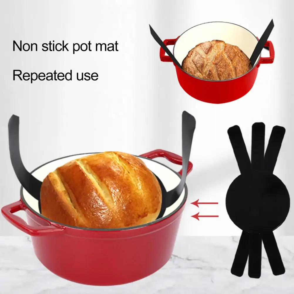 

Reliable Baking Mat Long Handle No Odor Easily Clean Grill Pot Pad PFOA-free Pot Liner Mat Kitchen Gadget