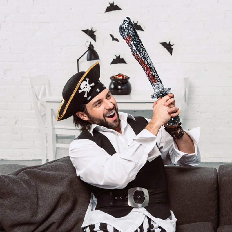 Искусственный пластиковый нож-меч для Хэллоуина оружие крови идеально подходит