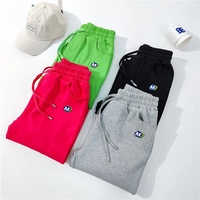 

22SS NEW Ader Error Sweatpants 4 colors Pants Men Women Best Quality Adererror Drawstring Pocket Hip-Hop Terry Cotton Trousers