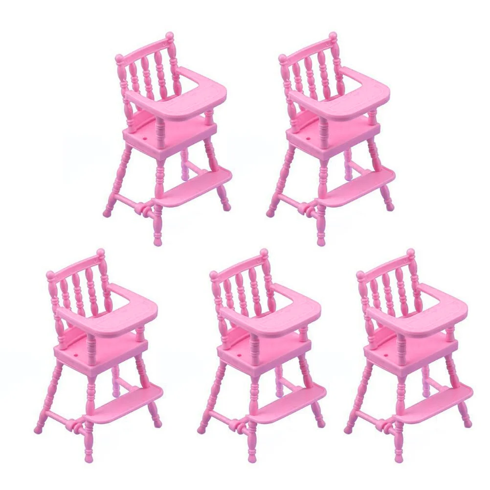 

5pcs Mini Furniture Model Mini House Landscape Decor Doll House Chair Model