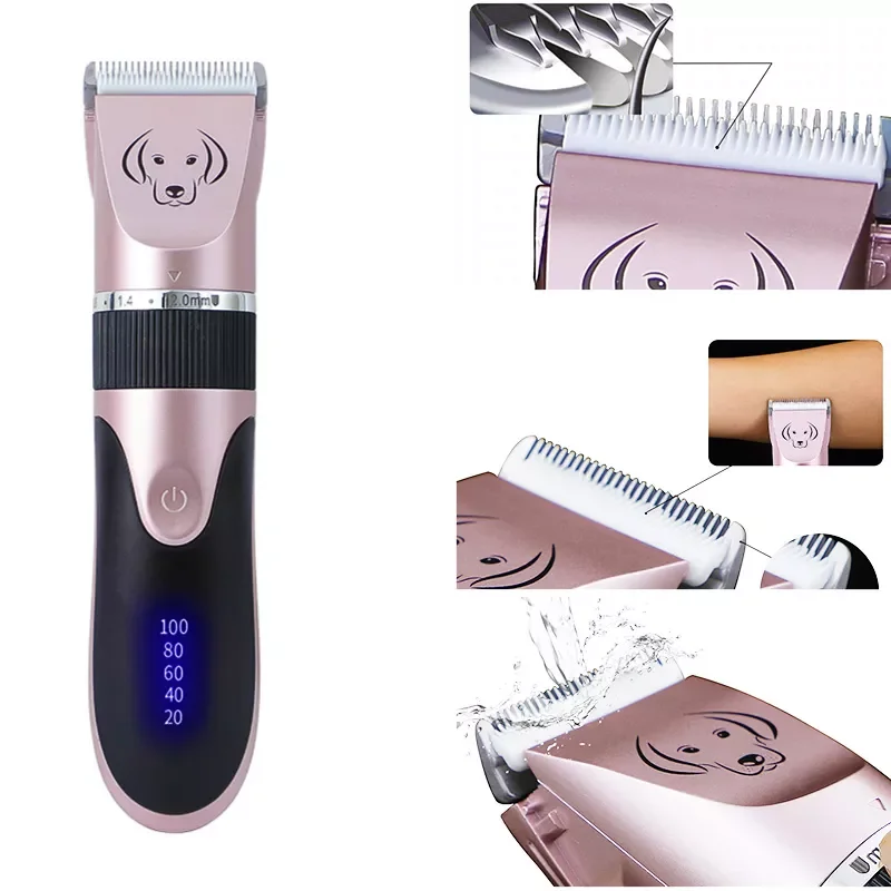 

NEW2023 Dog Trimmer Professional Hair Clipper Pet Hair Cutter USB Professional Rechargeable Low-Noise for Dog Grooming Kit
