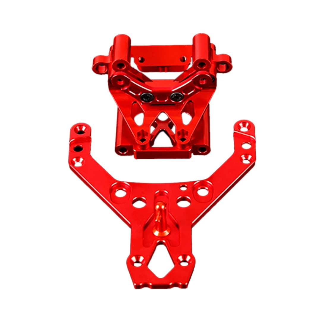 

CNC Metal Front Towers Bulkhead Supports Kit for HPI Rovan King Motor Baja 5B Buggy Rc Car Toys PARTS Red