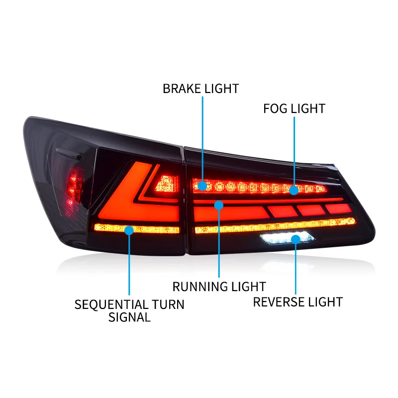 Задний фонарь в сборе для Lexus IS 2006-2012 светодиодный задний LEXUS IS250 IS300 IS350 ISF