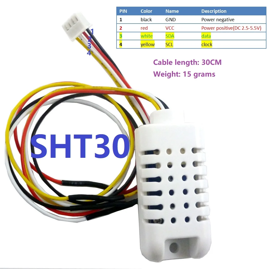 SHA8C01 -40-125 градусов Цельсия 0-100% относительной влажности SHT30 SHT3X RS485 RS232 TTL Modbus Rtu