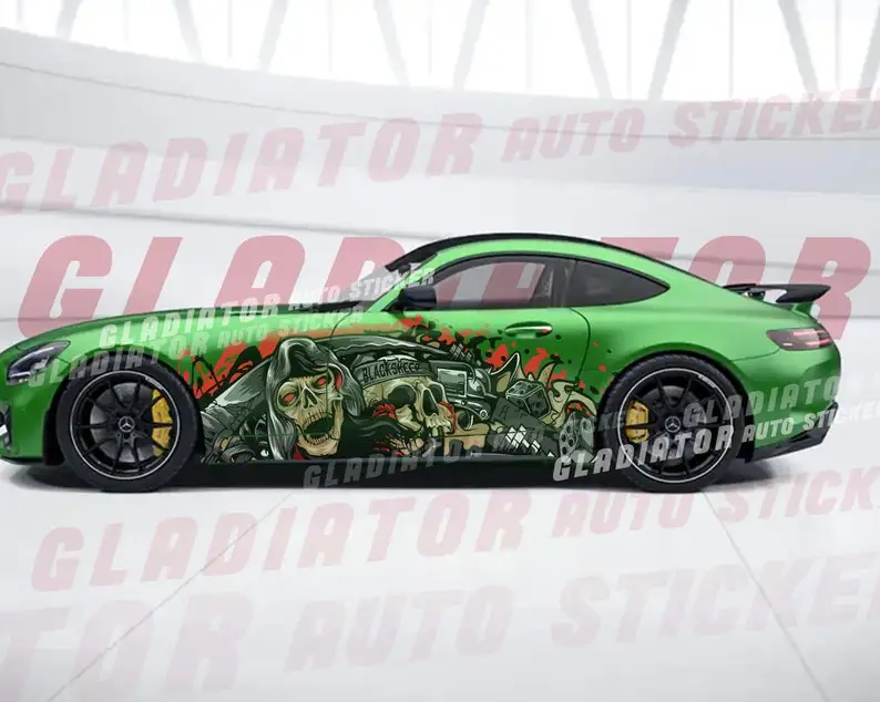 Скелет пистолет пуля автомобиль из черной Овцы аниме Livery японский тематический