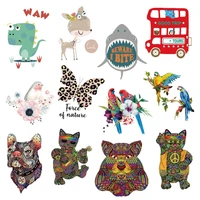 cartoon patch iron on pattern animals heat tranfer patches for clothing accessories diy stickers for clothes free shipping
