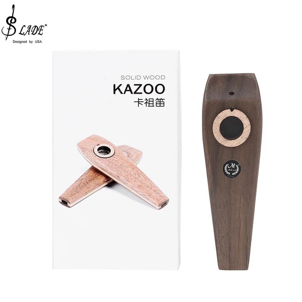 

Solid Wood Kazoo Playing Guitar Saxophone Accompaniment Musical Instrument Kazoo Send 6 pieces of Flute Film 2 Flute Film Pads