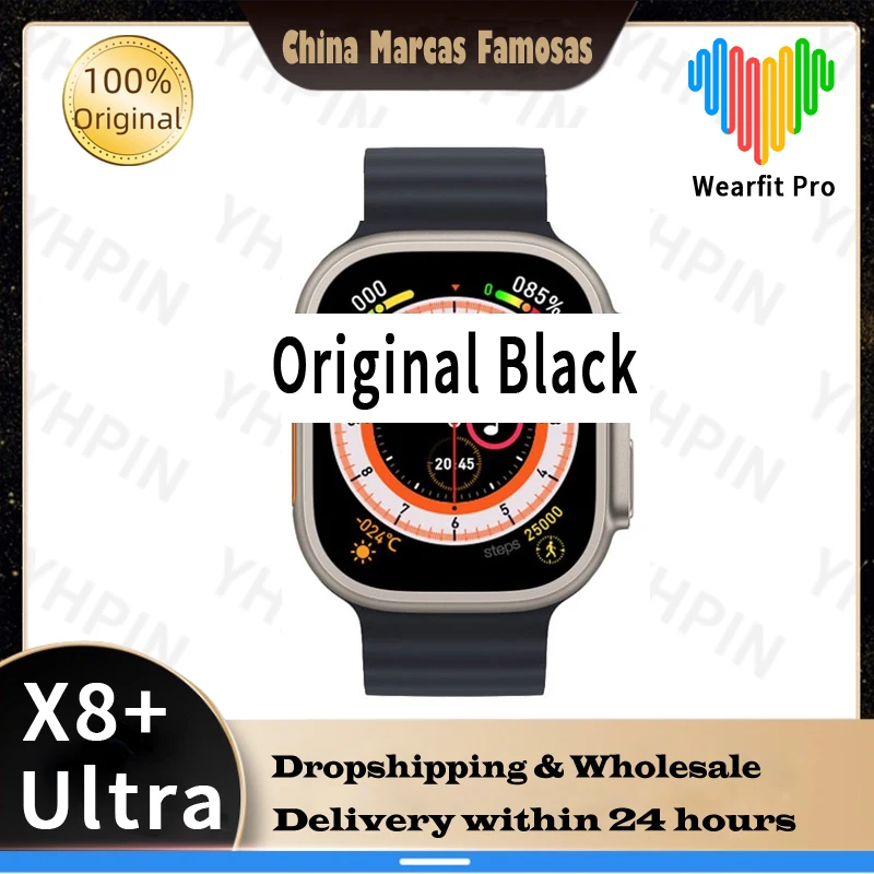 

Original X8+Ultra Smart Watch Men Smart Watch Music Play Customs Watch Face 2.0 inch Fitness Tracker PK W68 W28 HW8 N8 S8 DT8