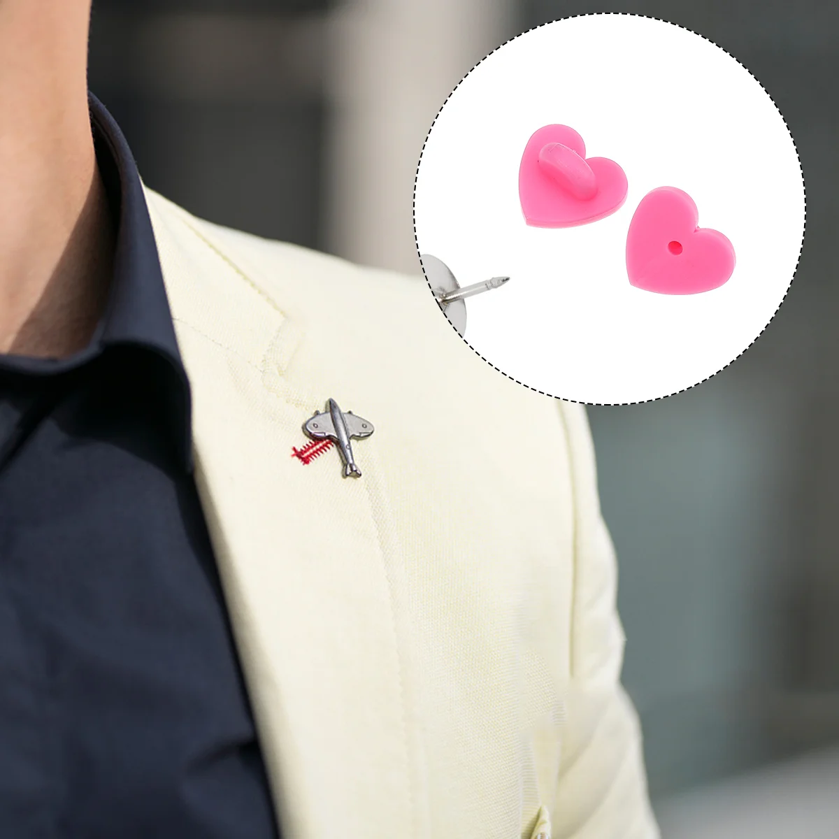 

100 Pcs Buckle Butterfly Hat Needle Blank Hats Brooch Clasps Pins Rubber Lapel