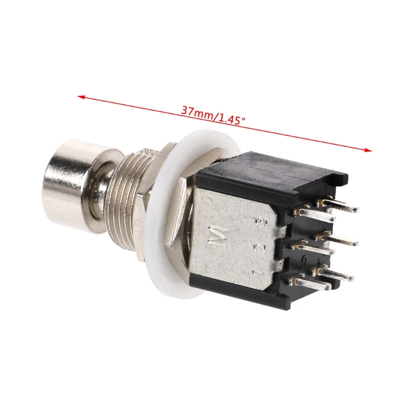 DPDT Momentary On(On) Ножной переключатель Гитарная педаль эффектов Металлическая