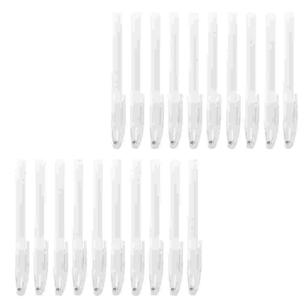 

100PCS Plastic Pen-holders Transparent Pen Cases Pen Empty Rods for School