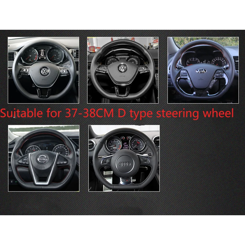 D Shape Car Steering Wheel Cover Genuine Leather For Geely EC7 EC8 MK CK2 GC9 GC6 Emgrand 7 X7 Atlas Auto Accessories | Автомобили и