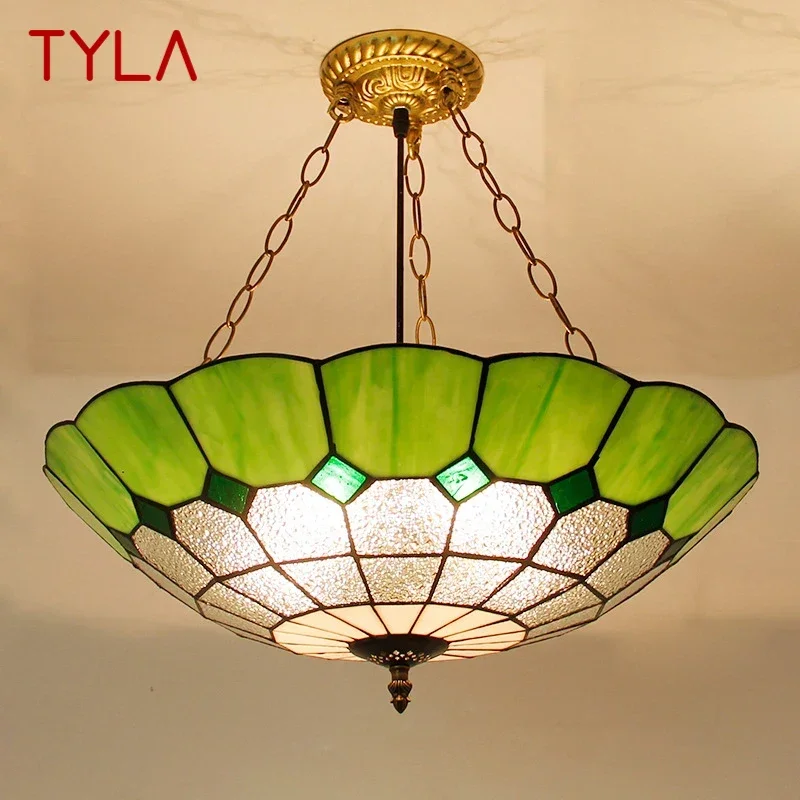 Подвесной светильник TYLA Тиффани светодиодный ретро-крестительный для гостиной
