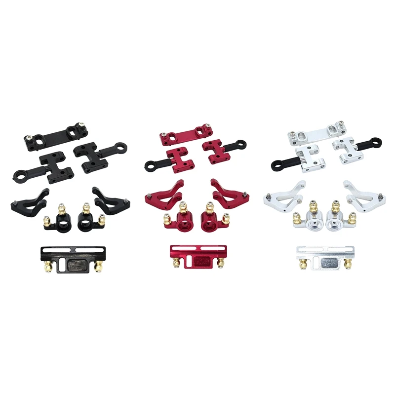 

for WPL D12 1/10 RC Truck Car Upgrade Parts Metal Upper Lower Swing Arm Steering Cup Knuckle Set Accessories