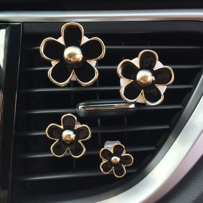

4pcs/lot Elegant Flower Vent Clip Car Air Freshener Perfume Car Fragrance Diffuser New Auto Interior Accessory Decor for Ladies