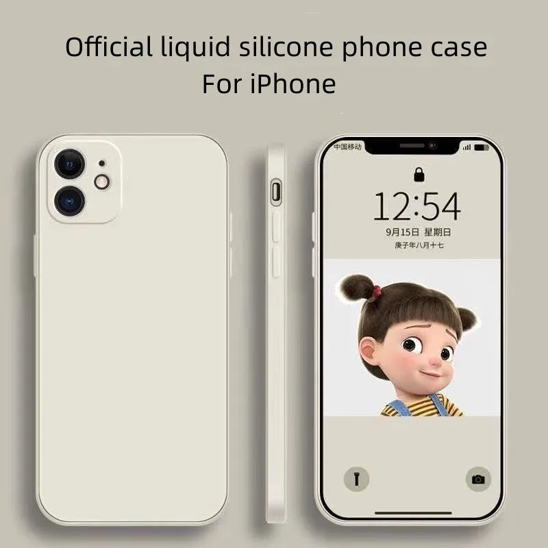 

Square Liquid Silicone Phone Case for IPhone 14/13/12/11 Pro Max Mini X XS Max XR 7 8 Plus SE2 Full Protection Phone Case