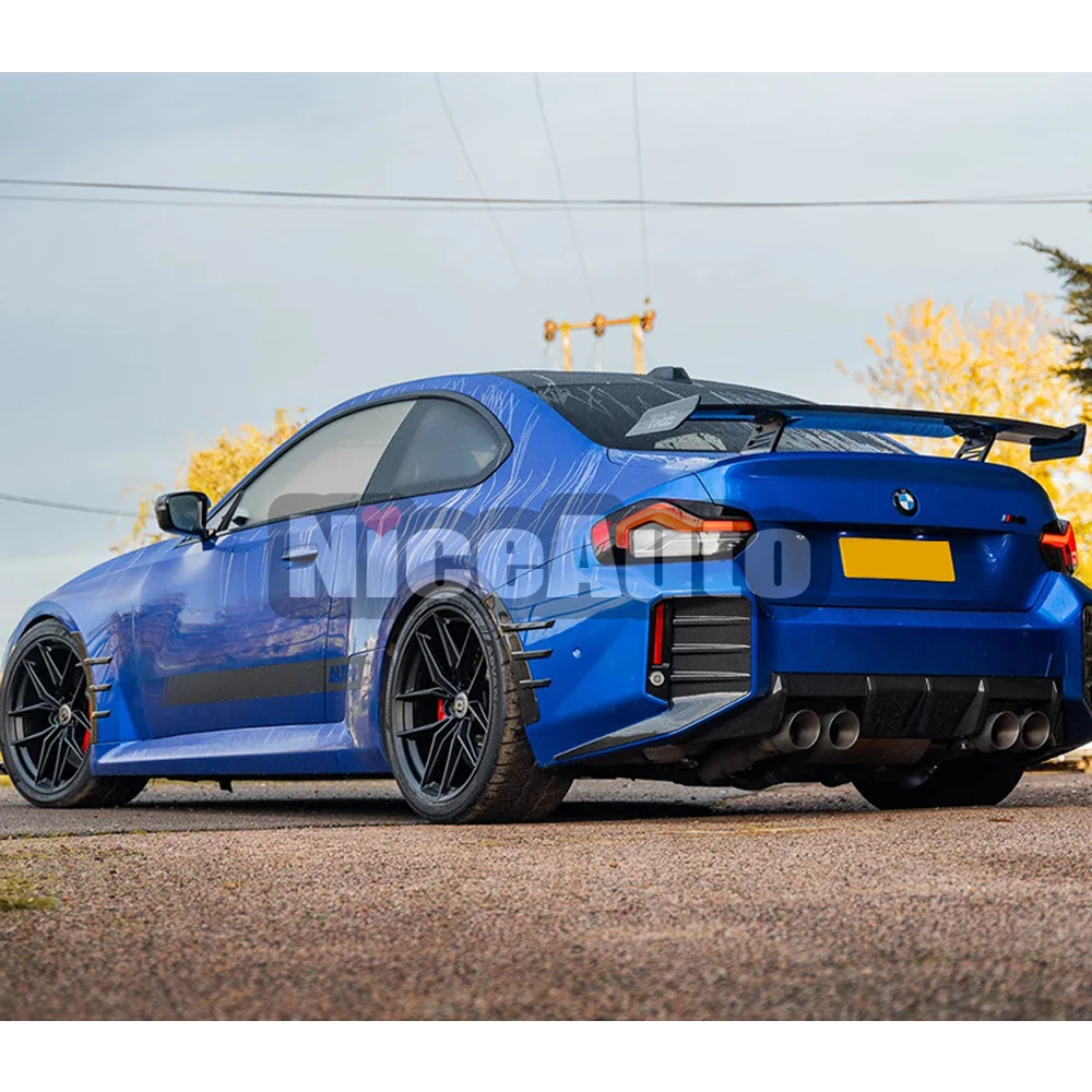 Фото Для BMW M2 G87 2023 2024 2025 автомобильное боковое крыло, крышка колесной арки, карбоновая декоративная наклейка, сплиттер, спойлер, крыло, 4 шт./компл. №3