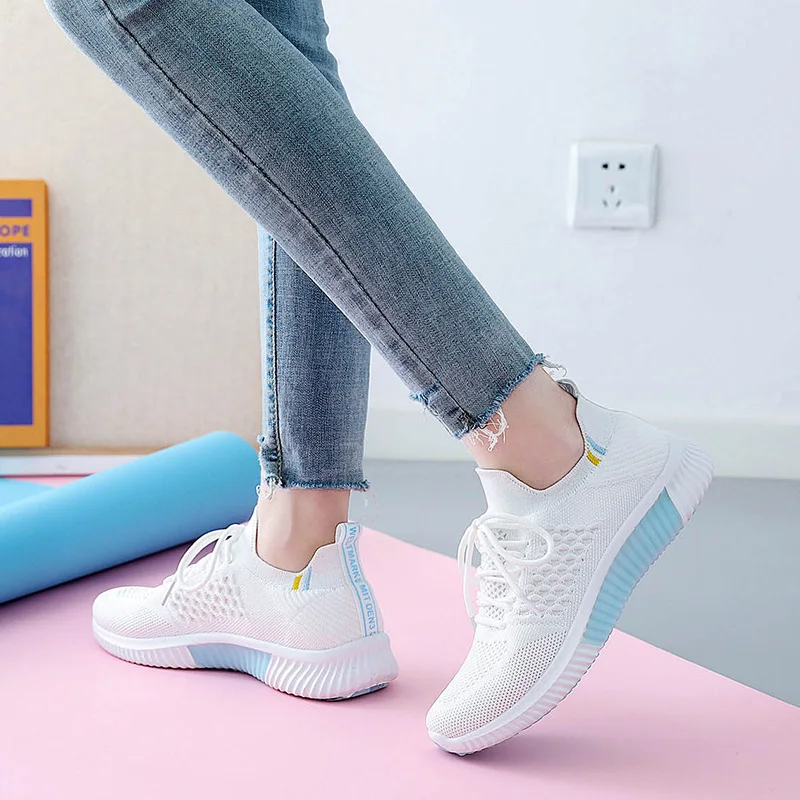 Туфли женские теннисные классические повседневные кроссовки на плоской подошве