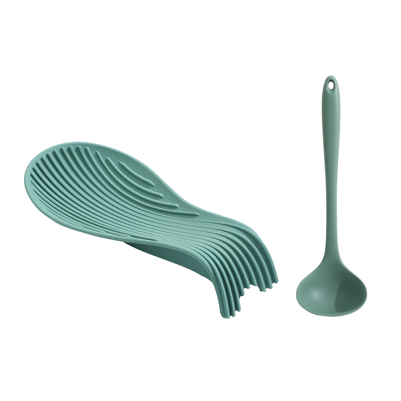

Silicone Spoon Rest Spoon Holder Soup Spoon 9.05*4.13In 11.8*3.46In Premium For Modern Kitchen Table Decorations