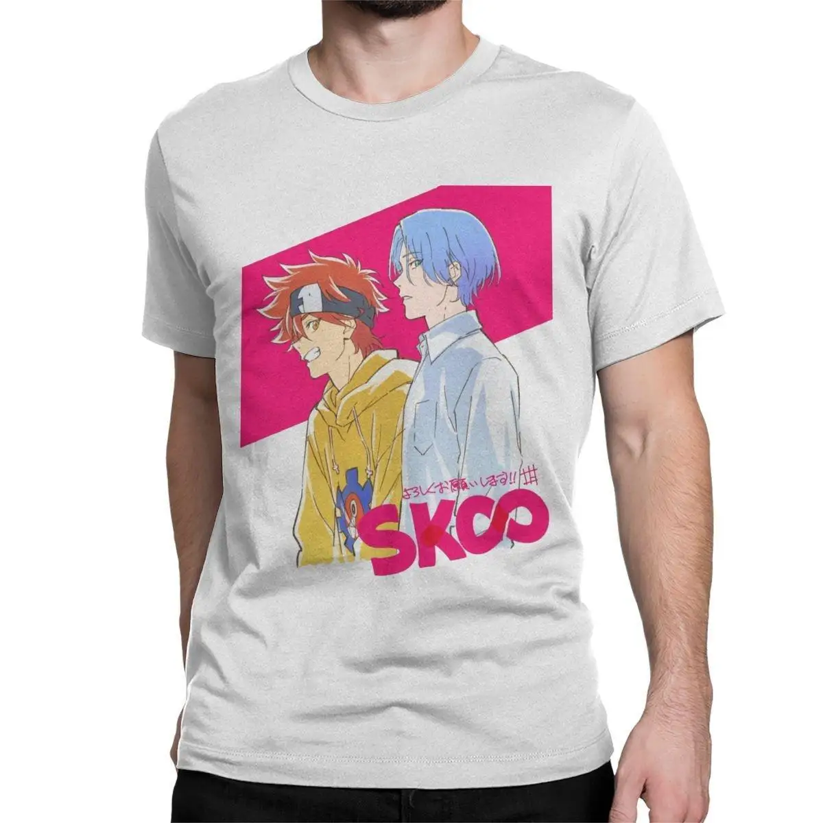 Men's T-Shirt SK8 The Infinity Reki & Langa Funny Cotton Tees Short Sleeve T Shirts O Neck Tops Printed