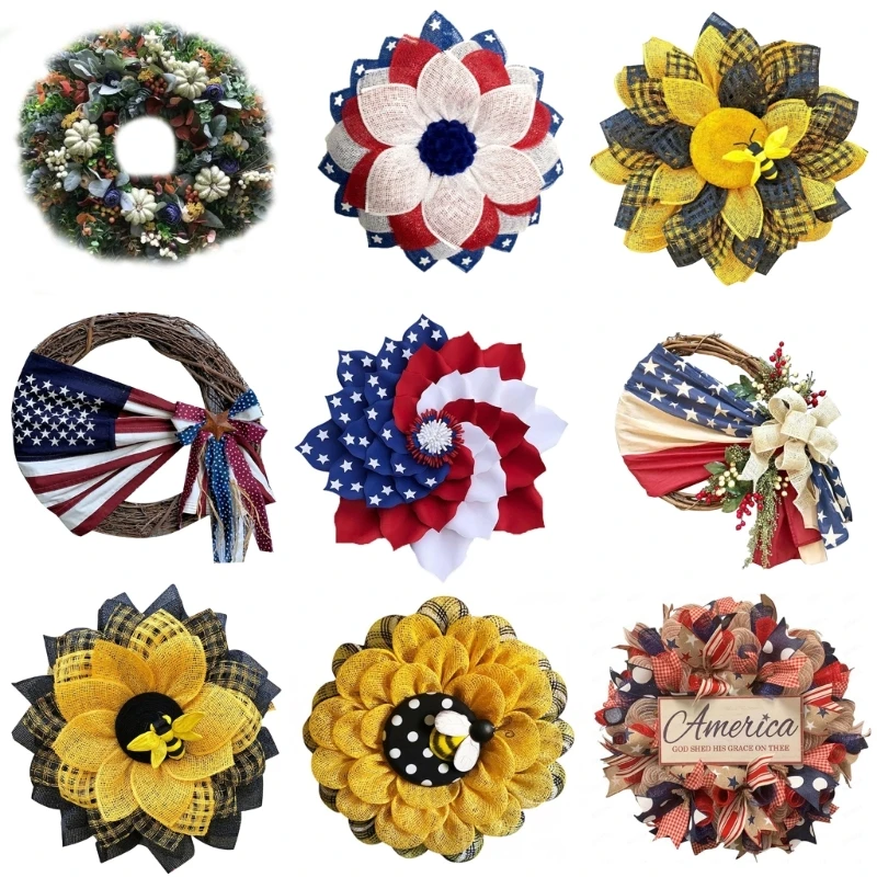 

Independence Day Wreath Decorative Art GarlandsHoliday New Year Decoration 87HB