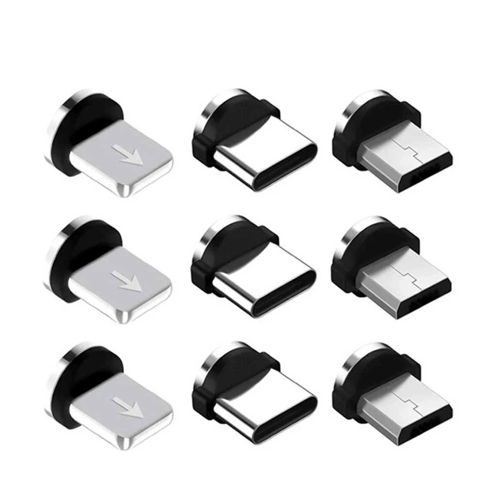 

5 Pcs 360 Rotation Magnetic Tips for Mobile Phone Charge Replacement Parts To Use Durable Converter Charging Cable Adapter
