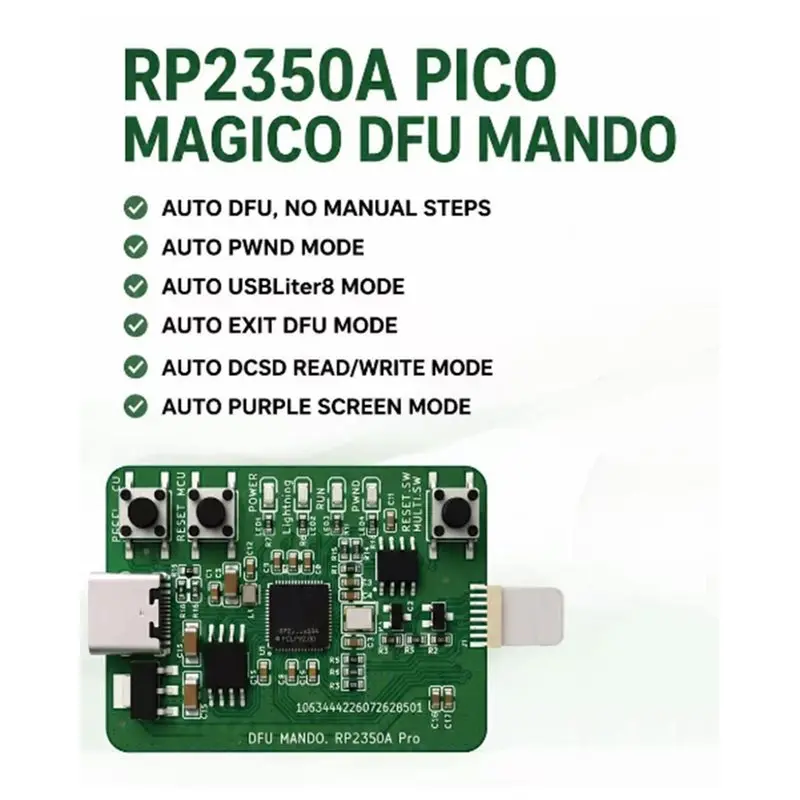 Фото ABJF-For Magico DFU MANDO RP2350A PRO Автоматический инструмент DFU для ремонта телефонов, предназначенный для входа в режим DFU/PWN. №2