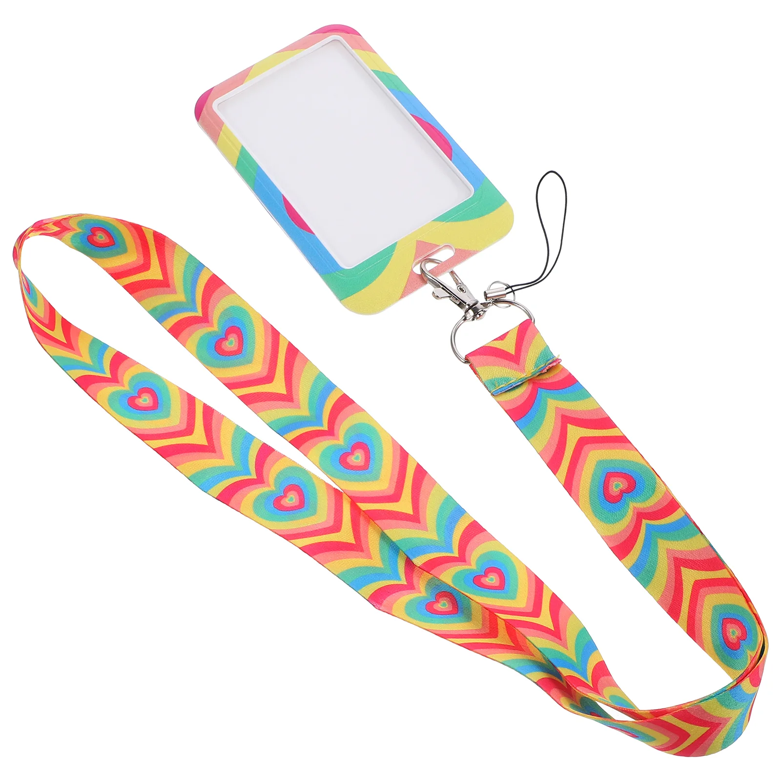 

Card Protectors Sleeves Id Cover Meal Name Tag Holder Lanyard Polyester Adorable