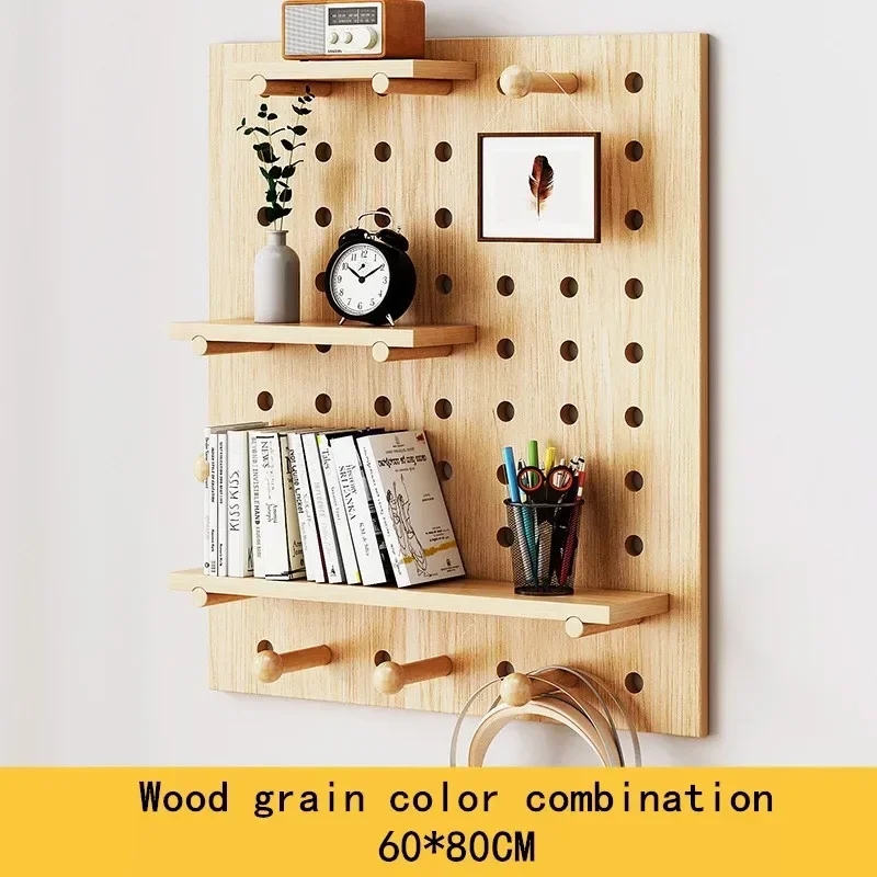 Домашний декор деревянная перфорированная доска полка настенный дисплей