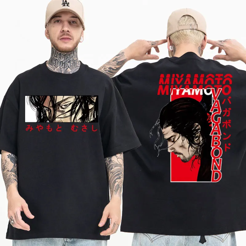 

Anime Bagabondo Vagabond T Shirt Men and Women Miyamoto Musashi Eyes T-shirt Casual Cotton Short Sleeve Oversized T-shirts Tops