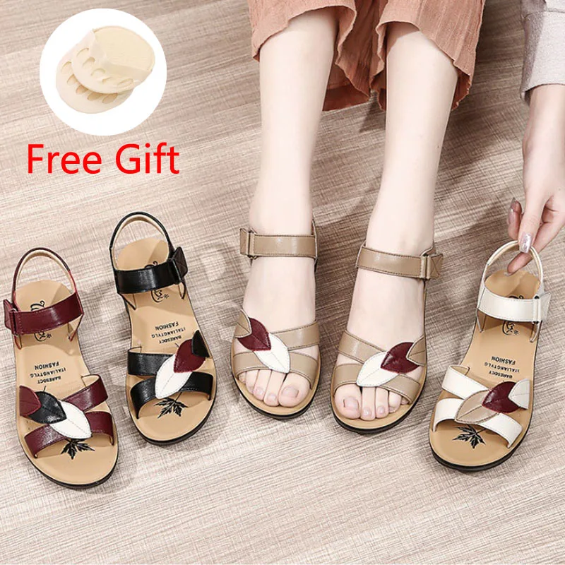 

Сандалии женские на низком каблуке, мягкая нескользящая подошва, повседневные босоножки, обувь для мам, лето 2022