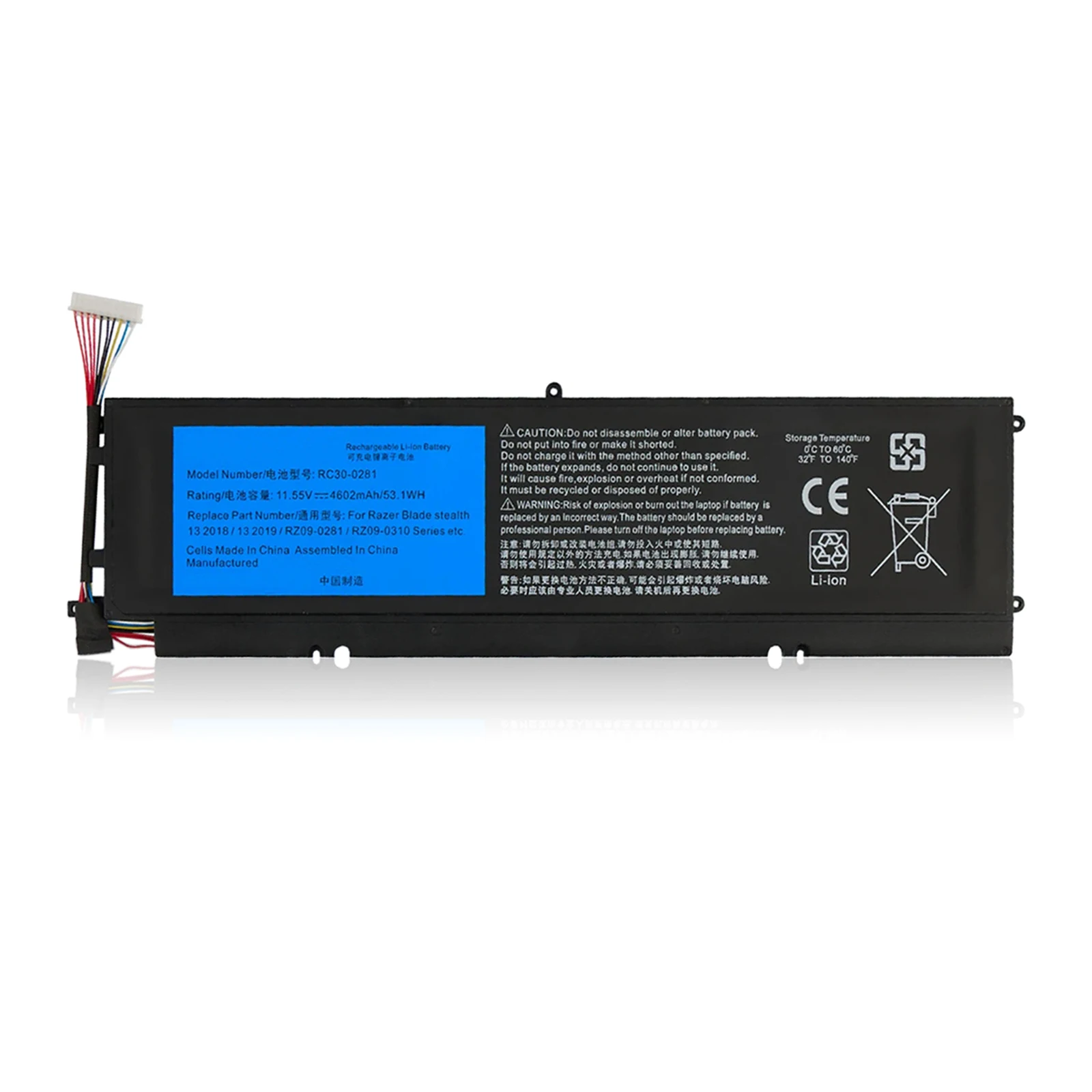 YOOFAN Batería Original para ordenador portátil Razer Blade Stealth 13 11 55 2018 2019 RC30-0281 RZ09-02810E71