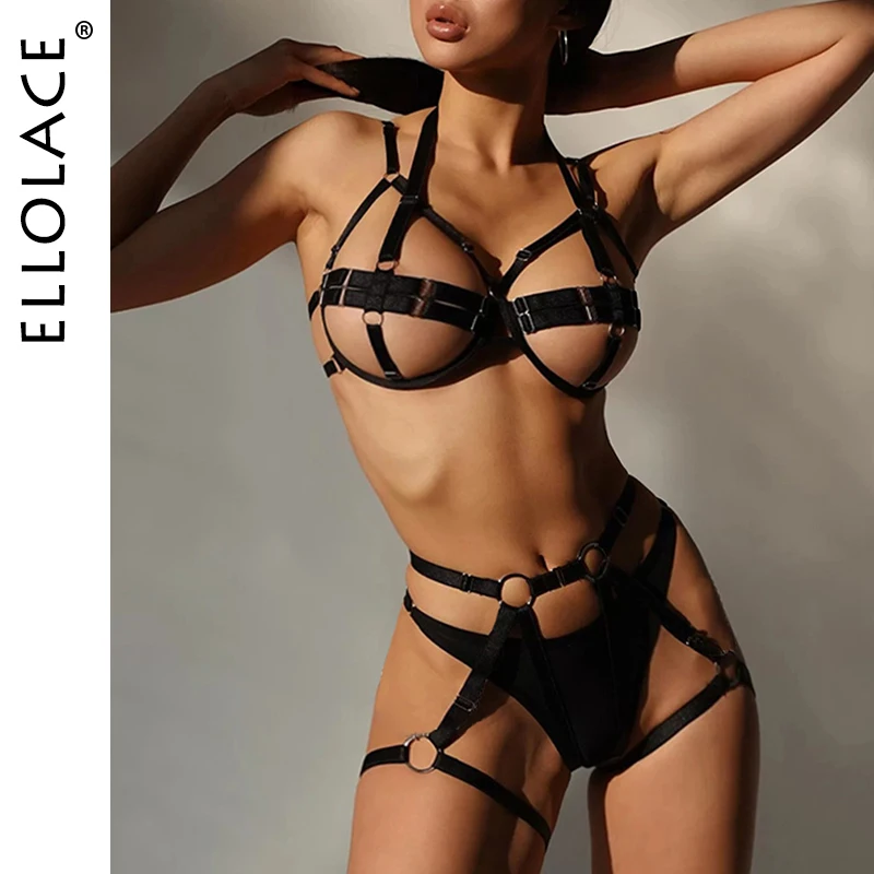 Ellolace экзотическое нижнее белье комплект открытое порно женское эротические