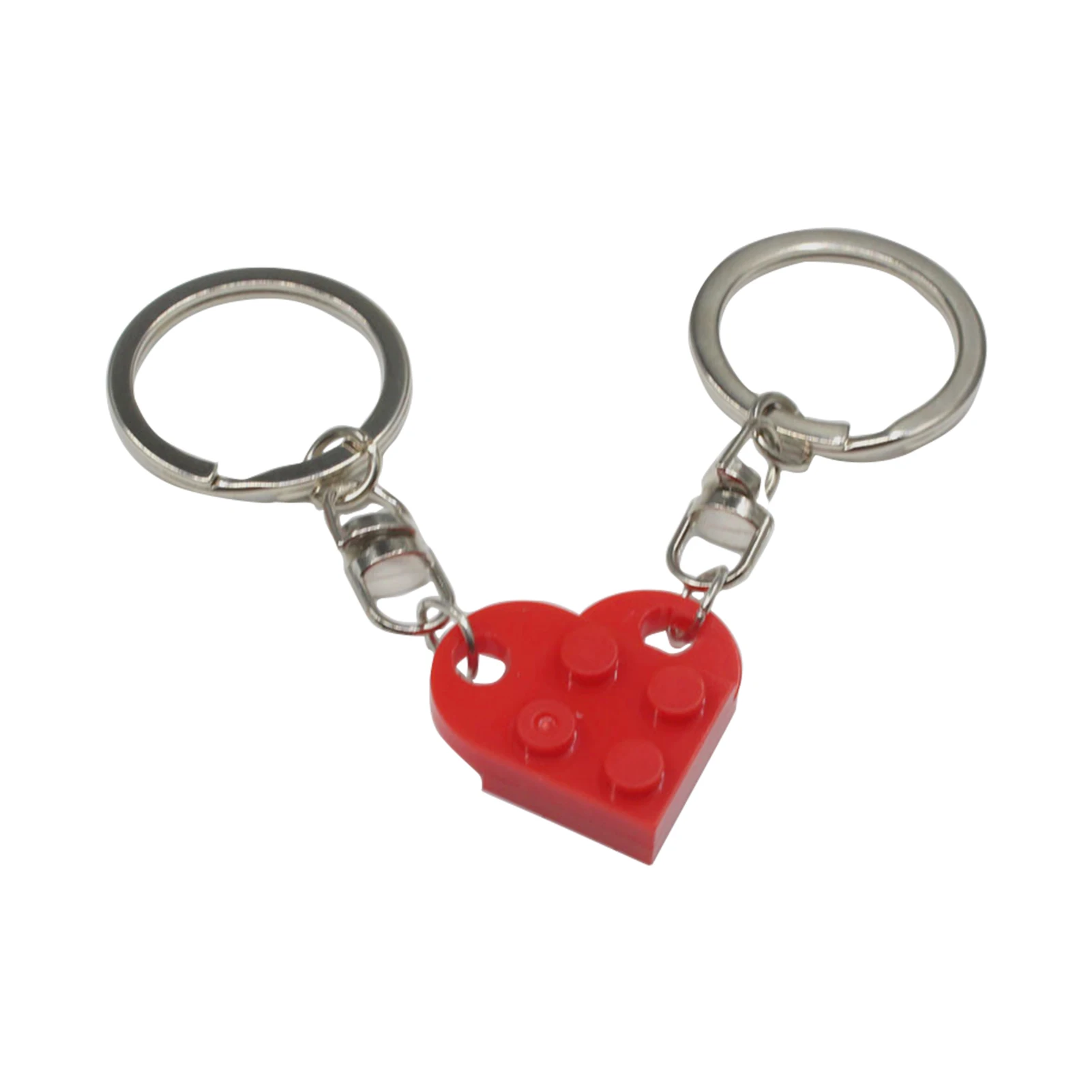 

Boyfriend Girlfriend Matching Brick Assembly Heart Cute Key Ring Valentines Day Couples Friendship Eye Catching Carry On