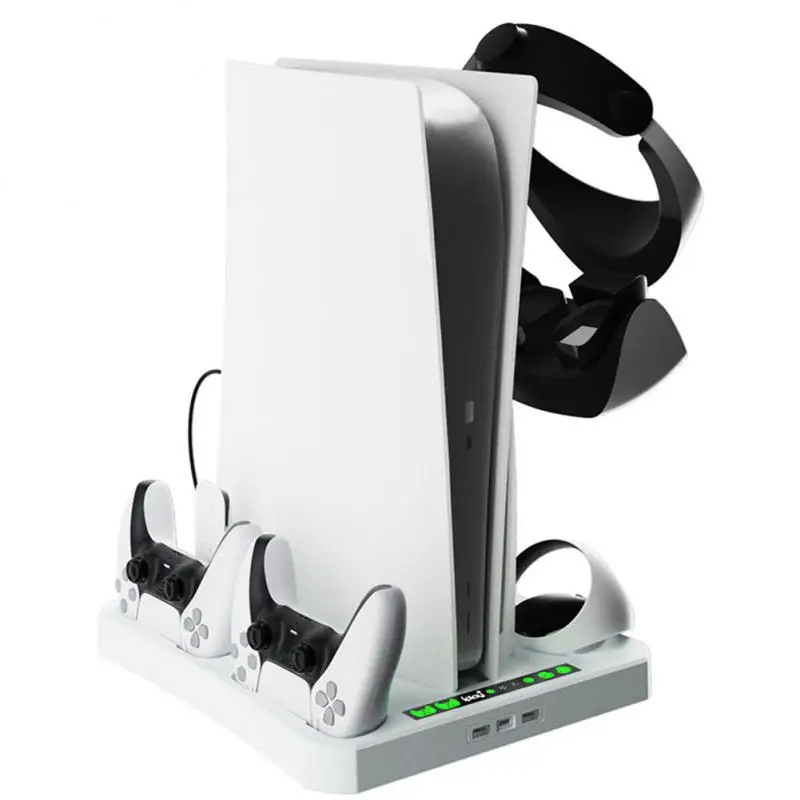 

Charging Dock Playstation Psvr2/ps5 For Ps5 Charging Dock For Ps5/psvr2 Hot Handle Charging Stand Game Disc/helmet For Ps5 New