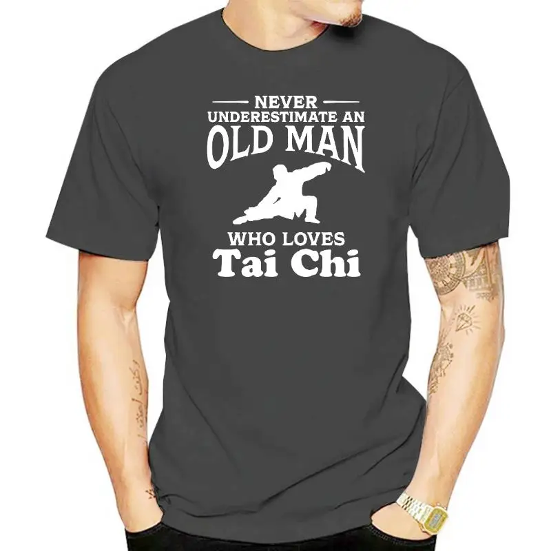 

Never Underestimate An Old Man Loves Chinese Kung Fu T Shirt Dad Husband Birthday Gift Short Sleeve Sports T-shirts