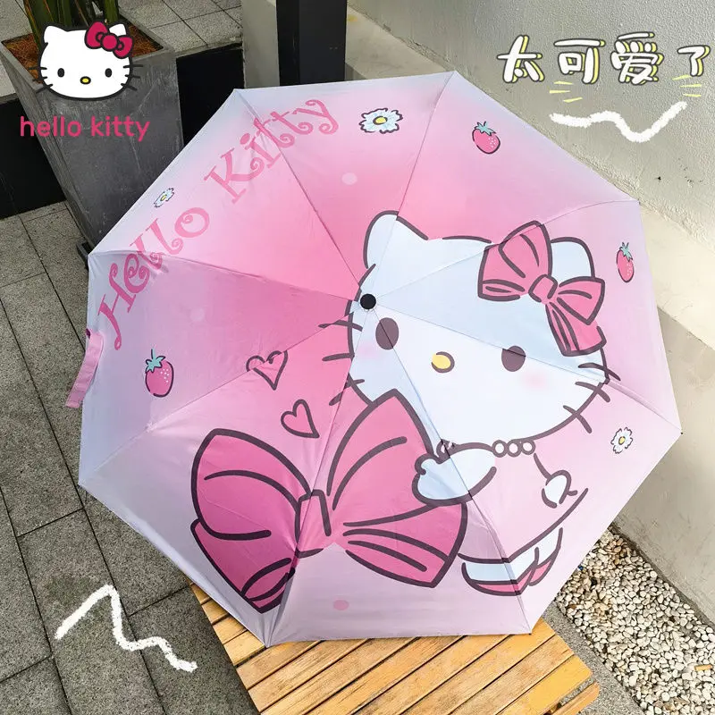 

Sanrio, модный мультяшный складной зонт hello kitty с защитой от солнца