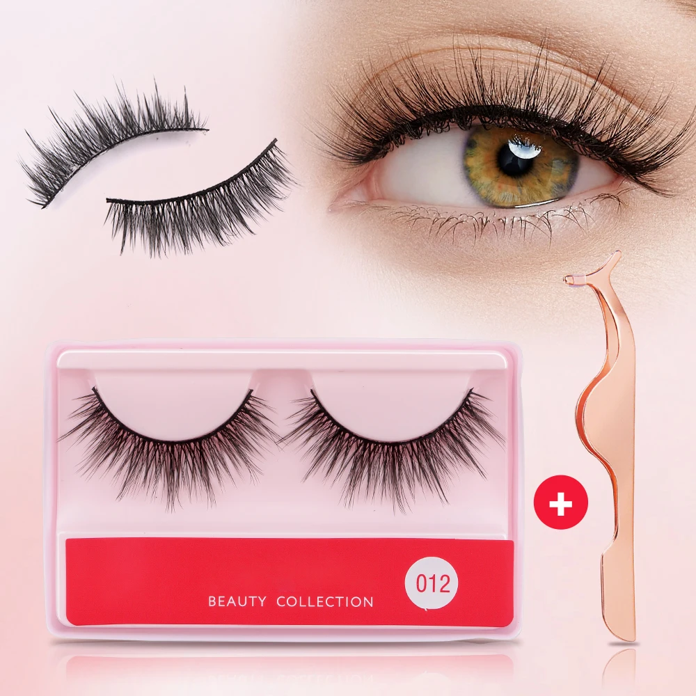 Etvite 3d Искусственные Соболь Накладные Ресницы 20 Пар Пушистых Мягких Натуральных