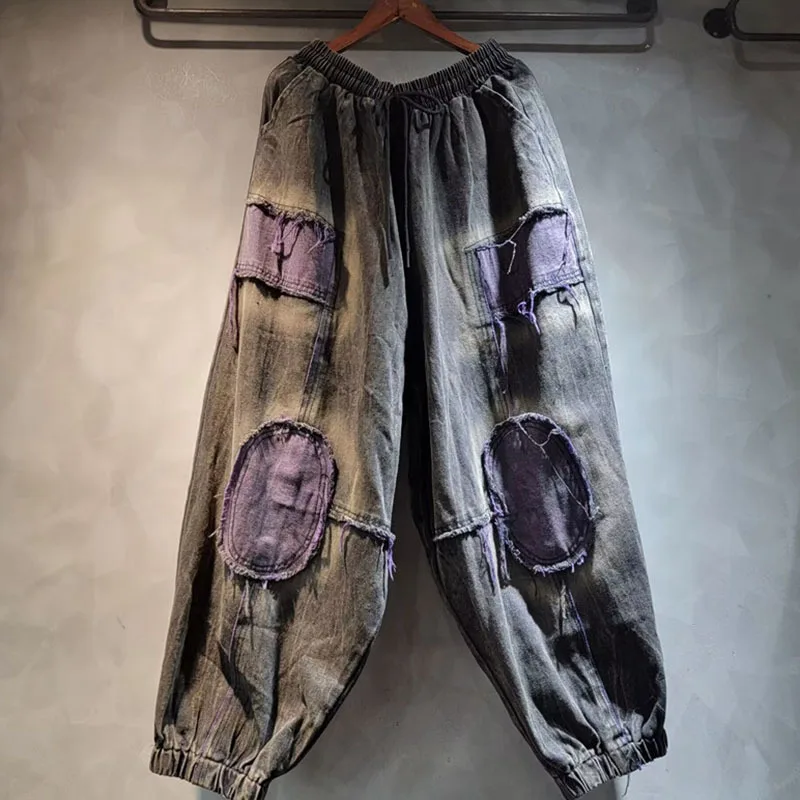 Женский джинсовый комплект из 2 предметов DEAT Свободное пальто с капюшоном