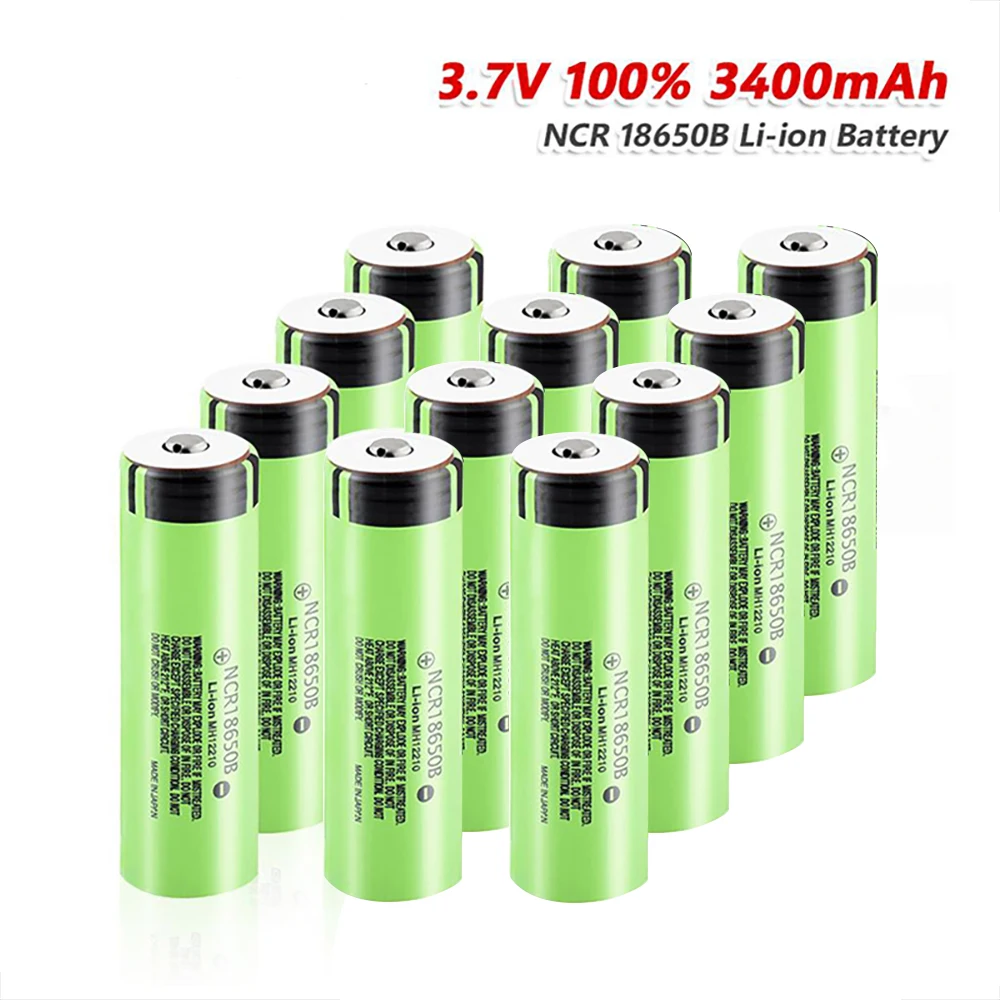 

NCR 18650B rechargeable lithium battery 18650 3.7V 3.7mAh high current welding nickel sheet original 3400