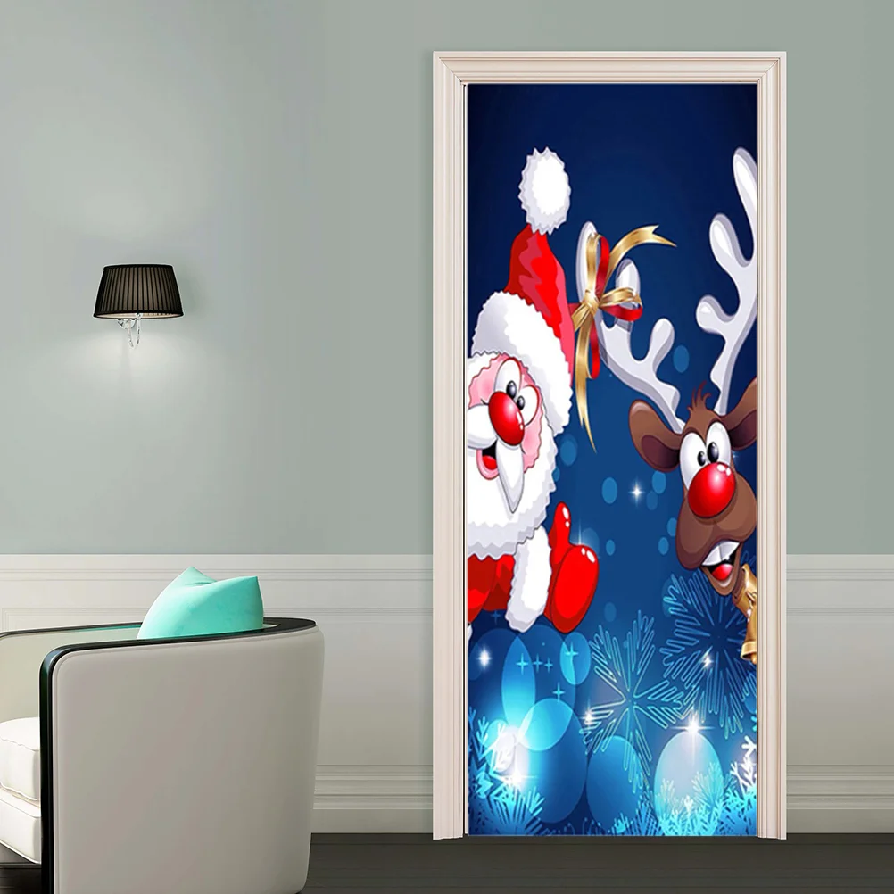

1Pc Adornment Door Stickers Adhesive Wallpapers Door Murals for Bedroom Bathroom