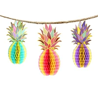3 pieces pineapple honeycomb party decorations colorful pineapple%c2%a0table hanging decoration for hawaiian luau party hanging