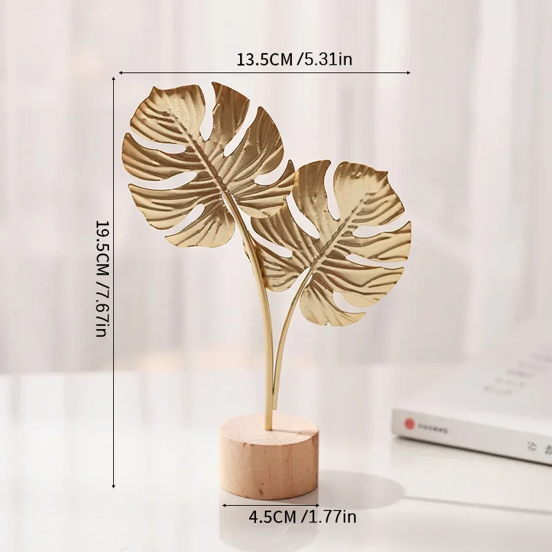 

Металлическая модель листа гинкго с перьями