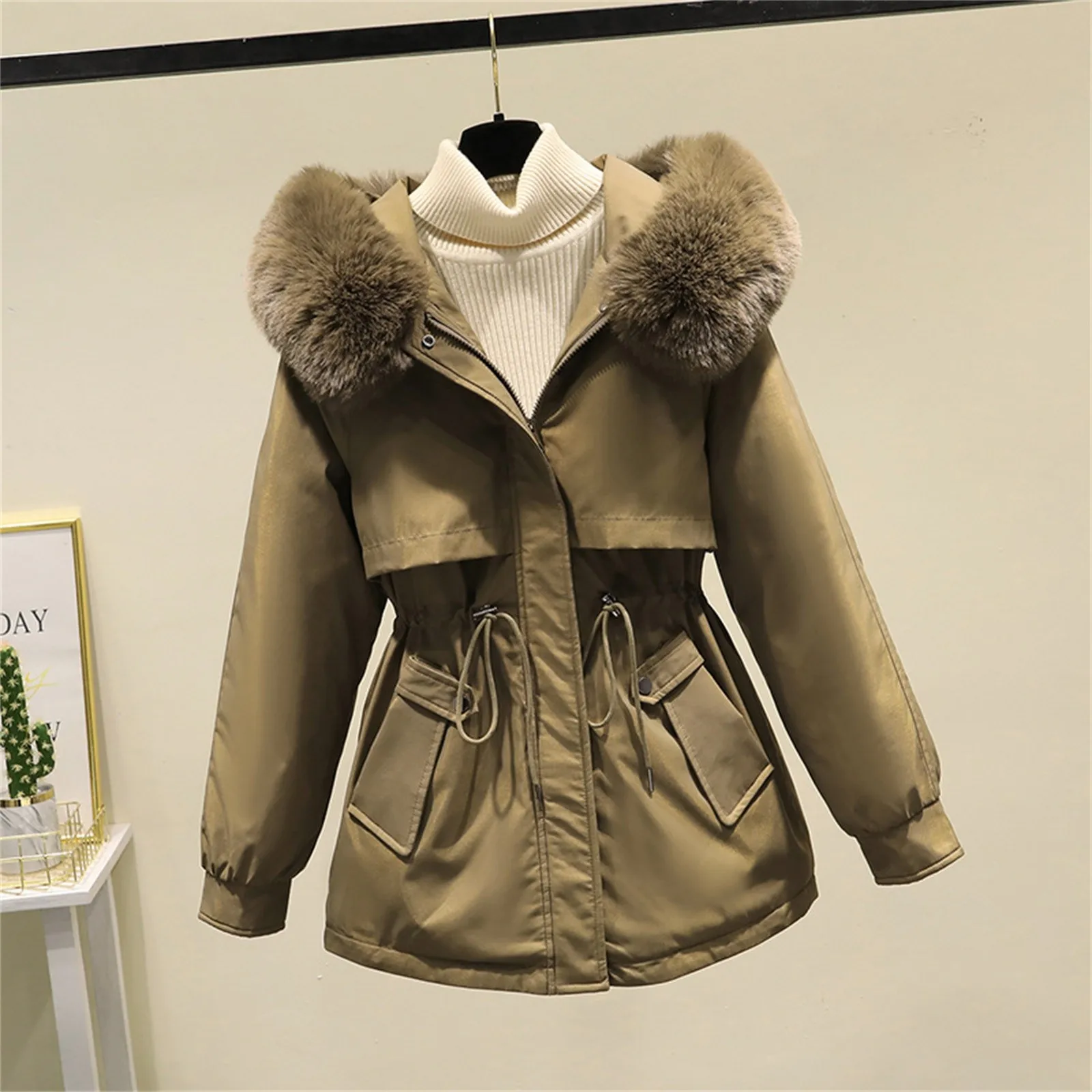 Fashion Thickened Down Coat Women 2022 Loose Cotton Jacket Casual  Women'S Cotton Clothes Winter Warm Down Coat Outwear