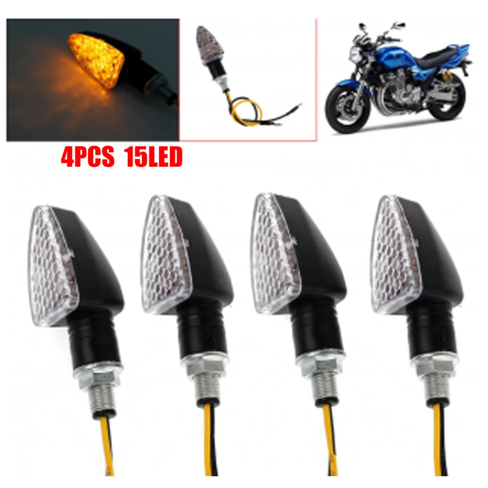 

Указатели поворота для мотоцикла, 12 В, 15 светодиодов, 4 шт.